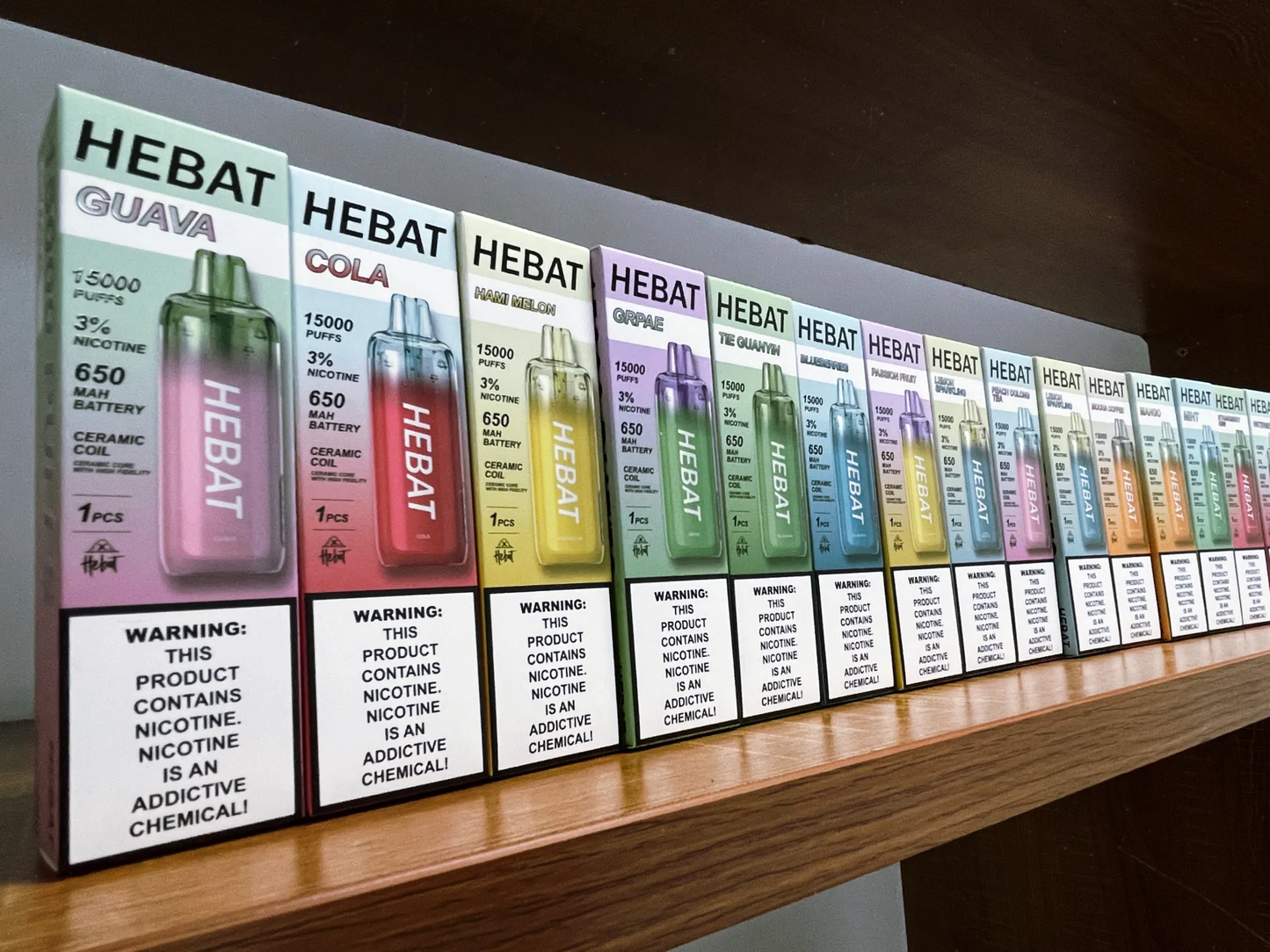 喜貝15000口 hebat拋棄式 大容量一次性電子菸 16種口味